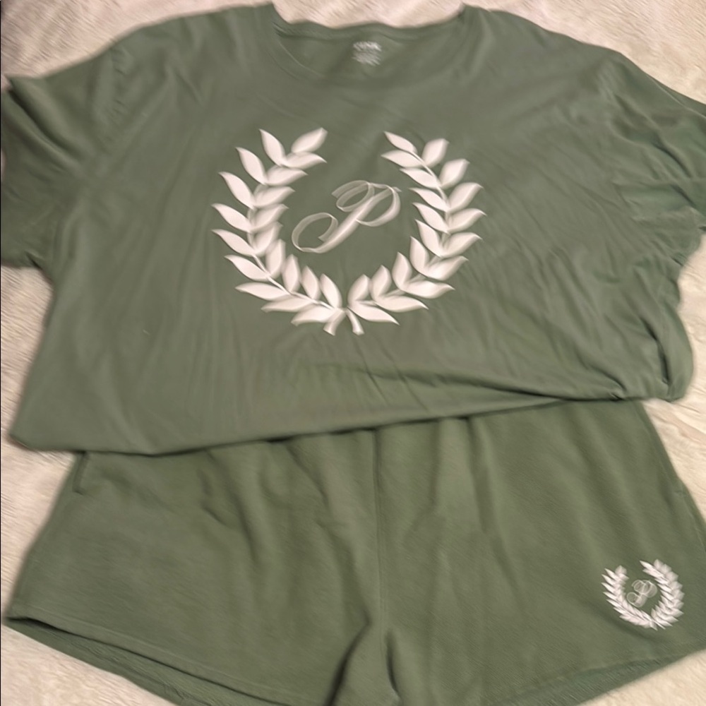 Victoria's Secret Pink Green Tee